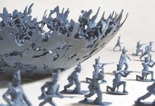 Illustration for article titled Reflect Upon Your Childhood and the Ravages of War With a Melted Toy Soldier Bowl